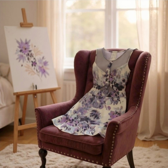 Urban Outfitters ✦ Marbled Cut-Out Mini Dress ✦ Silence + Noise Sz S EUC - Picture 3 of 16